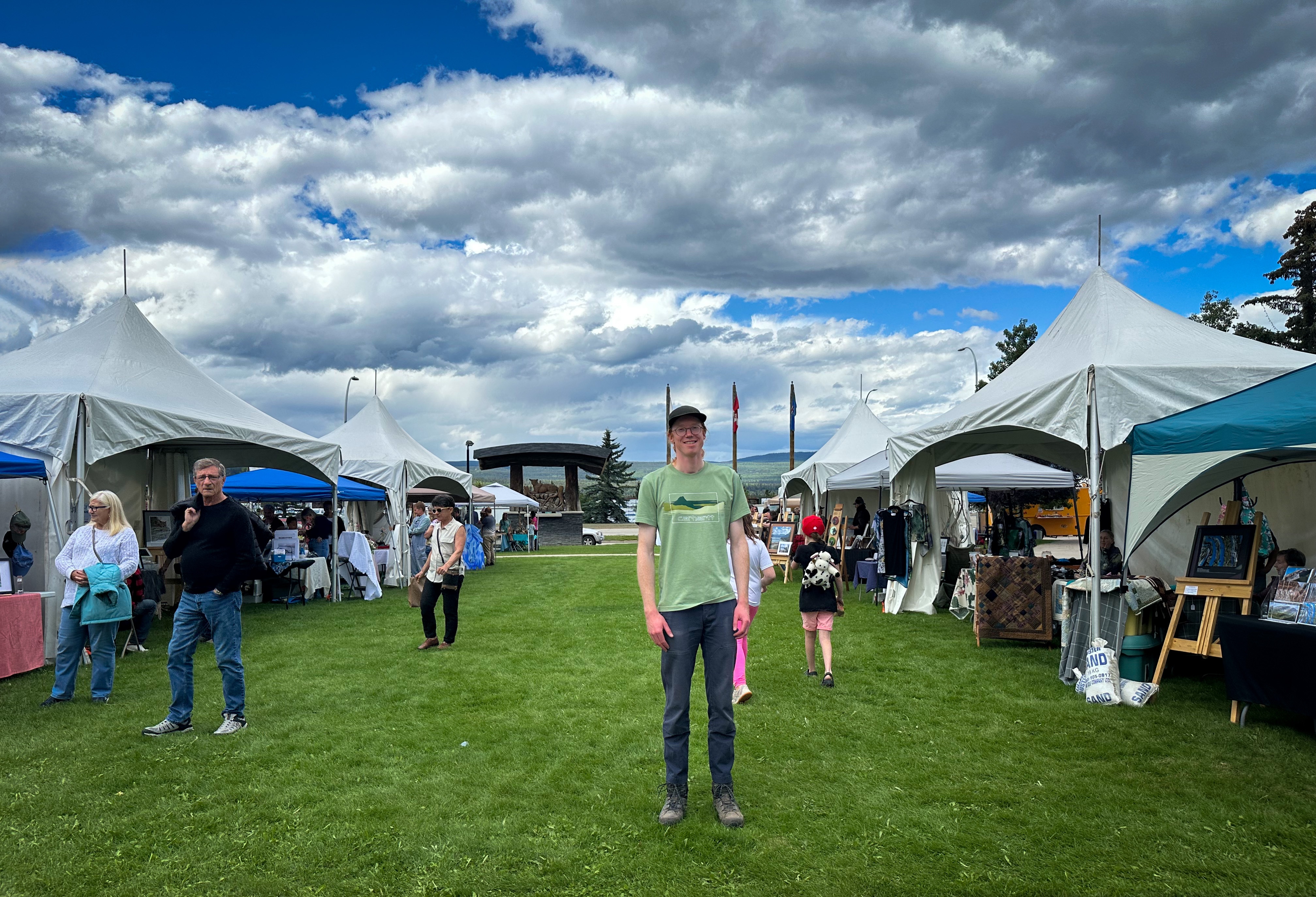 Andrew Godsalve presenting photographic collage work