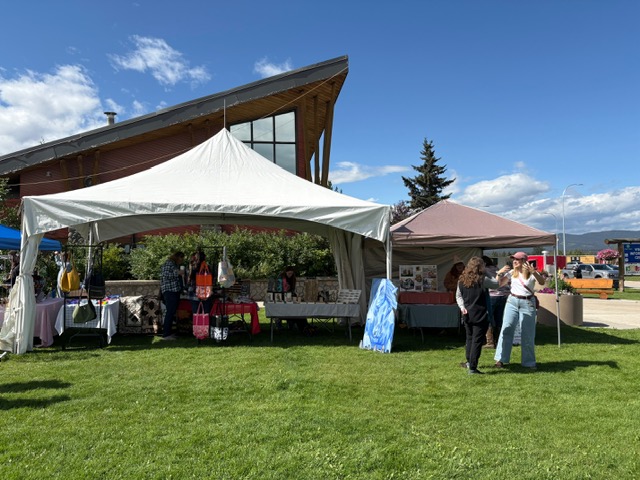 Crowds enjoying booths at the 2025 Hinton Art Walk