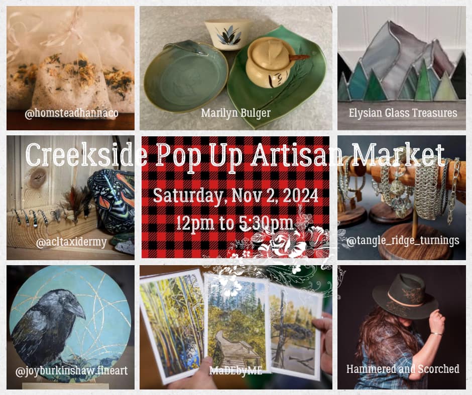 Promotional poster for the first Creekside Artisan Market